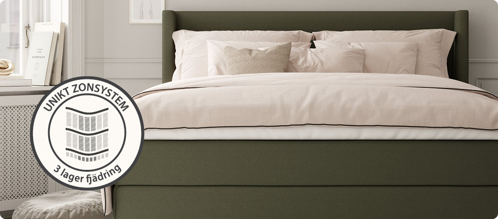 Unnikt zonsystem och tre lager fjädring